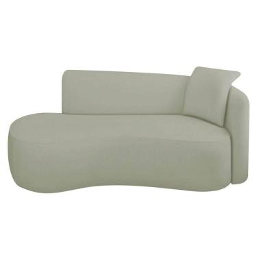 Imagem de Divã Recamier Suíça Curvo Sala Recepção 150cm Le Bouclé Verde Oliva