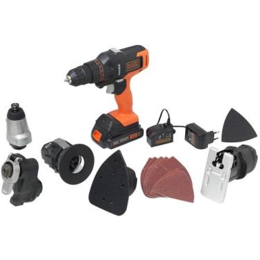 Imagem de Furadeira Sem Fio 20V MAX MATRIX C/ 6 Cabeçotes Intercambiáveis - Blac