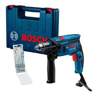 Imagem de Furadeira Eletrico 13mm 1/2 GSB 13 RE Impacto 750W Com Maleta Bosch - 