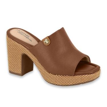Imagem de Tamanco Sandalia Feminina Modare Salto Alto Meia Pata Conforto Casual 