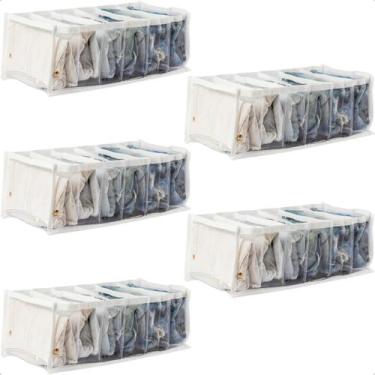 Imagem de Kit 5 Colmeias Organizadora Jeans Camisetas Shorts Roupas - Shopcareho