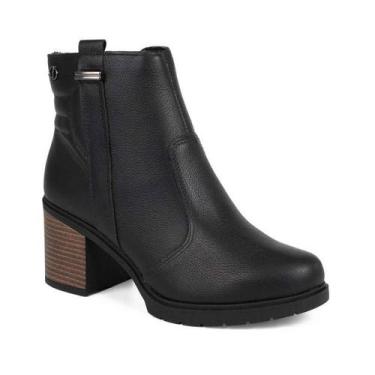 Imagem de Bota Dakota Salto Bloco Cano Curto - Feminina - Preto - 35, Preto, 35