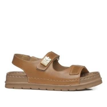 Imagem de Sandália Pegada Feminino em Couro Camel 234704-07-Feminino