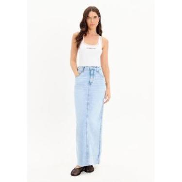 Imagem de Saia Jeans Longa Cintura Super Alta-Feminino