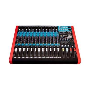Imagem de Mesa de Som Analógica SoundVoice MS12.4 12C 4 AUX de 12 Canais Com Blu