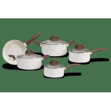 Imagem de Conjunto de Panelas 5 peças antiaderente Ceramic Life com fundo de ind