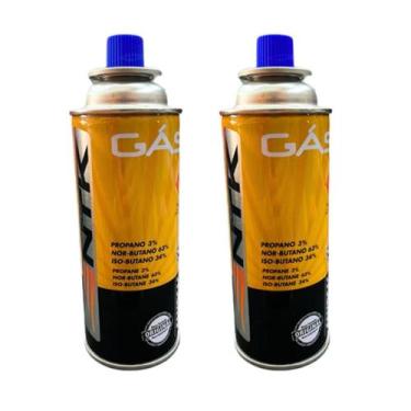 Imagem de Kit 2 Gás Refil Lata Maçarico Fogareiro Butano Propano 227G - Nautika