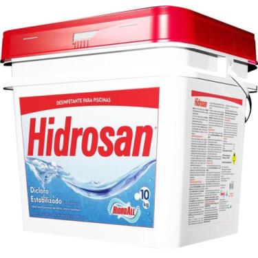 Imagem de Cloro para Piscina Fibra e Vinil Hidrosan 10 kg - Hidroall