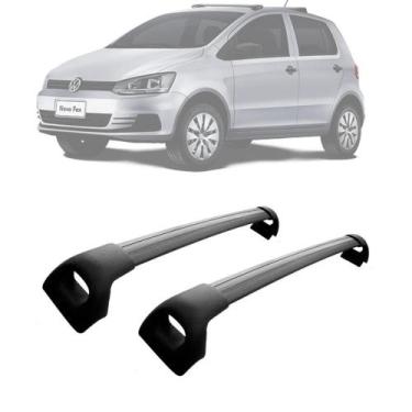 Imagem de Rack De Teto Volkswagen Fox 4 Portas 2003 a 2021 Alumínio Preto VW-101