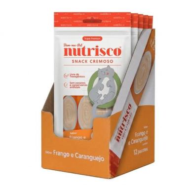 Imagem de Caixa Nutrisco Petisco Cremoso Gatos Sabor Frango e Caranguejo C/12
