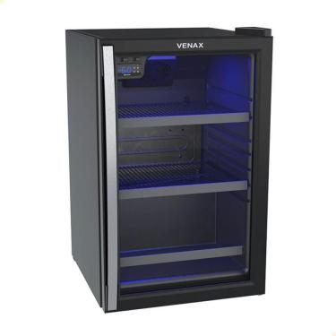 Imagem de Cervejeira Refrigerador Expositor Expvbl102 102L Preto Fosco Blue Light com Led 220V Venax