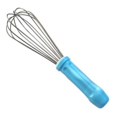 Imagem de Batedor tipo pera fue 25cm inox azul batedor de ovos bpa-25 - SOLRAC