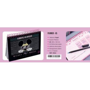 Imagem de Agenda Planner Permanente Espiral Mickey 96 Folhas Dac