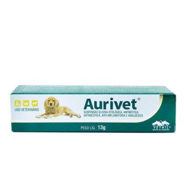 Imagem de Pomada Limpeza Otológica Aurivet Vetnil Cães e Gatos 13g