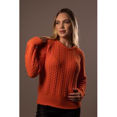 Imagem de Blusa Tricô Sweety Laranja - Malhas Universal