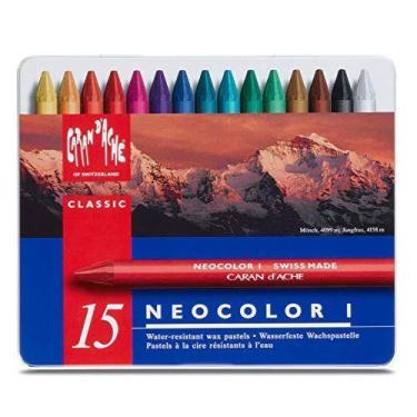 Imagem de Giz de Cera Pastel Caran D'Ache Neocolor I 15 Cores