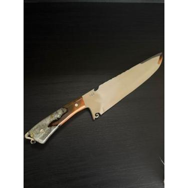 Imagem de Faca Picanheira Picaço Inox Cabo de Osso 3mm 10" - GRIFE SG  FACAS ART