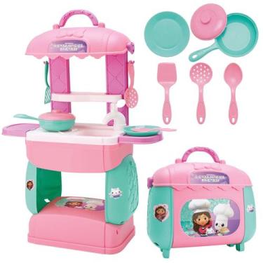 Imagem de Cozinha Infantil Completa Com Pia e Fogão Acessórios Bag Kitchen Casa 