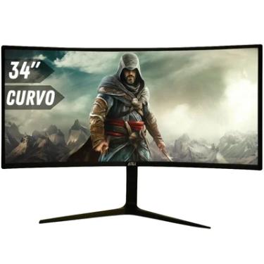 Imagem de Monitor Gamer Curvo 34 " Ultrawide 165hz 1ms Resolução WQHD, FreeSync e G-Sync, HDMI, DisplayPort