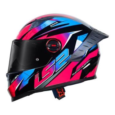 Imagem de Capacete LS2 FF358 Pro Airline Azul e Roxo Tamanho:60, 60