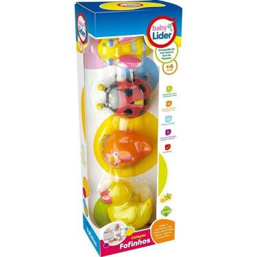 Imagem de Brinquedo para Bebê Coleção Bichos do Campo Vinil Atóxico com 4 Bichinhos Cores Vibrantes Fofinhos Ateliê