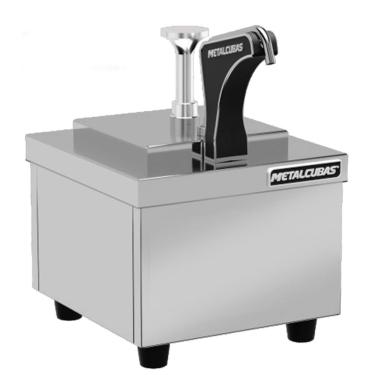 Imagem de Dispenser Refrigerado de Gelo Reutilizável DGR 01 2L Aço Inox sem Energia Elétrica Metalcubas