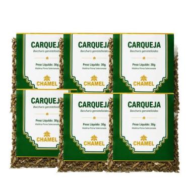 Imagem de Kit 6 Carqueja Folhas Secas 30g Chamel Embalagem Lacrada