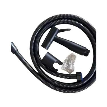 Imagem de Ducha Higiênica De Aço Inoxidável Preto Com Mangueira E Chuveiro Autol