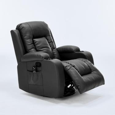 Imagem de Poltrona do Papai Austin G94 Reclinável com Massagem e Aquecimento Pu Preto Gran Belo