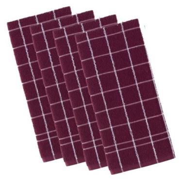 Imagem de Kit 4 Panos de Prato Teka Chef Premium Atoalhado 100% Algodão 45x70cm,