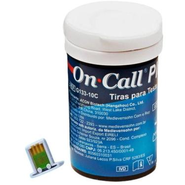 Imagem de Tiras de Glicemia 50 Tiras Compatível com On Call Plus