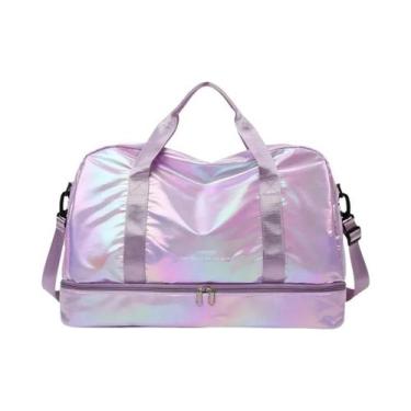 Imagem de Bolsa De Viagem Holográfica De Nylon Leve E Grande Capacidade, Tote Pa