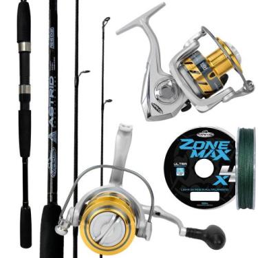 Imagem de Kit Pesca Barato Molinete Ragnar Vara 1,80mt e Linha Mult - Makis Fish