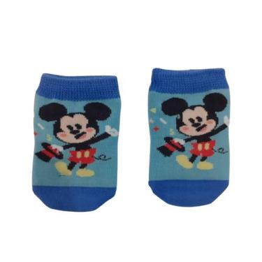 Imagem de Meia para bebê recem nascido mickey lupo, 0 a 4 meses, Verde