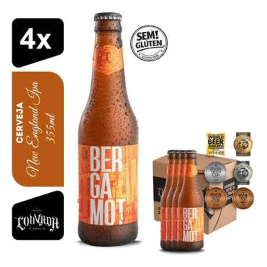 Imagem de Cerveja Bergamot Apa Louvada 355ml Kit 4 Sem Glúten - Cervejaria Louva