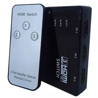 Imagem de Mini Hub Dispositivo Hdmi Switch Splitter Seletor 3 Portas