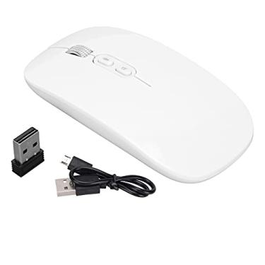 Imagem de Mouse de escritório, mouse sem fio 1600DPI AI óptico para laptop para PC(Branco)
