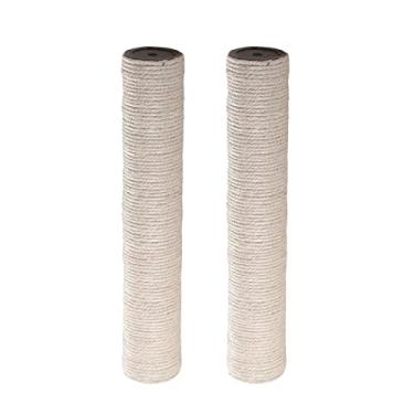 Imagem de Homyl Poste de arranhar para gatos de estimação Dia 7cm Poste para arranhar árvore para gatos Brinquedo interativo Corda de sisal natural poste de recarga, Bege 50cm