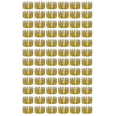 Imagem de Beistle 66054 Pacote com 72 coroas de flor de lis em folha dourada