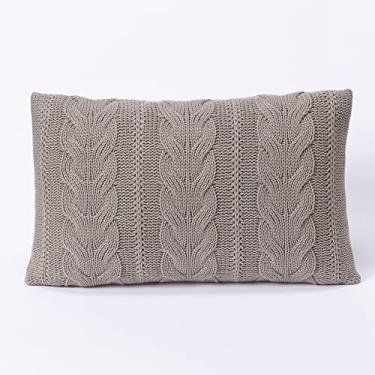Imagem de Capa de Almofada Rinzeira Trico 50x30cm Sala Sofa Cama Tricot Viena