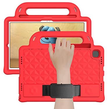 Imagem de Capa do caso da tabuleta. Tablet Case para Samsung Galaxy Tab S5E 10.5"T720 (2019), Lightweight à prova de choque Friendly Full Body Eva. Suporte de cabo de proteção e alça de ombro (Color : RED)