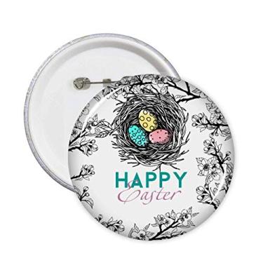 Imagem de Broche de ninho de ovo Happy Easter Religion Festival Emblema acessório decoração 5 peças