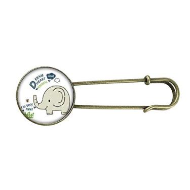 Imagem de Dream Cloud Elefante Cinza Animal Retro Metal Broche Clipe Joias