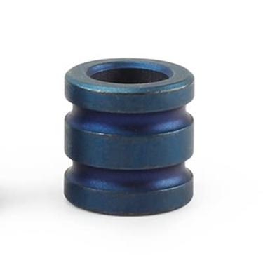 Imagem de Contas de corda DIY de liga de titânio colorida, geometria de rosca de parafuso EDC contas cilíndricas feitas à mão, ferramenta ao ar livre pingente roupas acessórios com zíper (azul P)