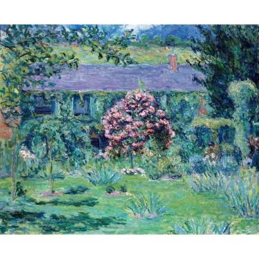 Imagem de A Casa de Monet em Giverny (1925) de Blanche Hoschedé Monet, 75 x 92 cm, Tela Canvas Para Quadro