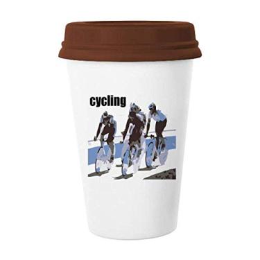 Imagem de Bicycle Racing Match Art Deco Gift Caneca de café Copo de cerâmica Copo de cerâmica