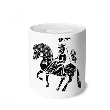 Imagem de DIYthinker China Wei Jin dinastias padrão de equitação caixa de dinheiro caixa de cerâmica porta-moedas presente de cofrinho