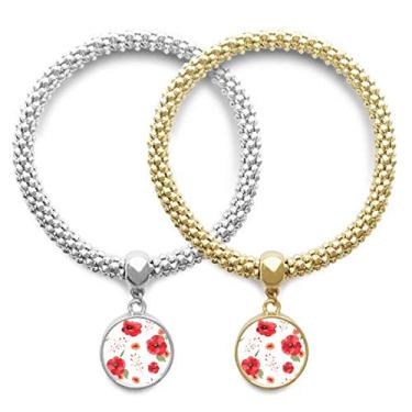 Imagem de DIYthinker Aquarela Flores de Orelhas de Milho Pulseira Pingente Joias Presente de Casal