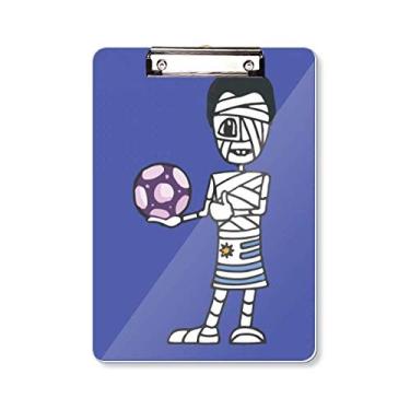 Imagem de Prancheta de prancheta com desenho de jogador de futebol uruguaio A4