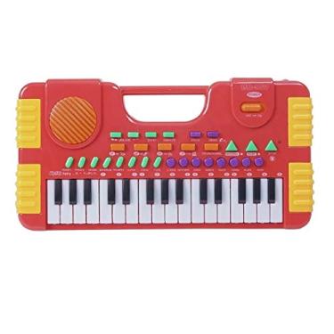 Piano Musical Infantil - Animais - Rosa - 6408 - Braskit - Real Brinquedos